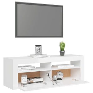 Mobile Porta TV con Luci LED Bianco Lucido 120x35x40 cm cod mxl 54481