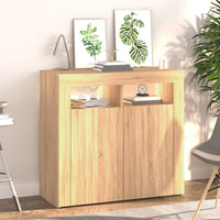 Credenza con Luci LED Rovere Sonoma 80x35x75 cm cod mxl 48247