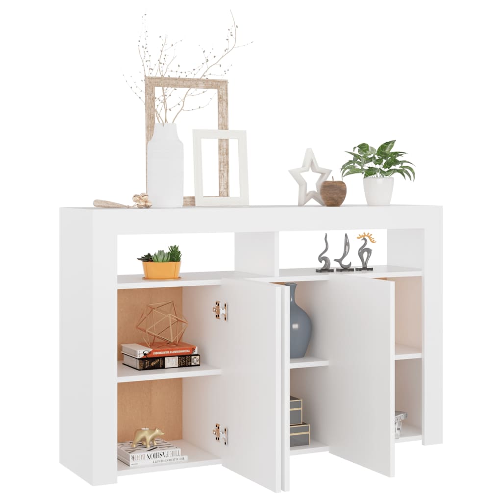 Credenza con Luci LED Bianca 115,5x30x75 cm cod mxl 13664