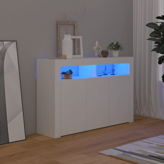 Credenza con Luci LED Bianca 115,5x30x75 cm cod mxl 13664