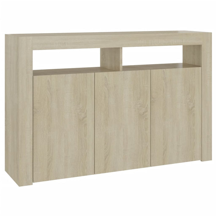 Credenza con Luci LED Rovere Sonoma 115,5x30x75 cm cod mxl 65681