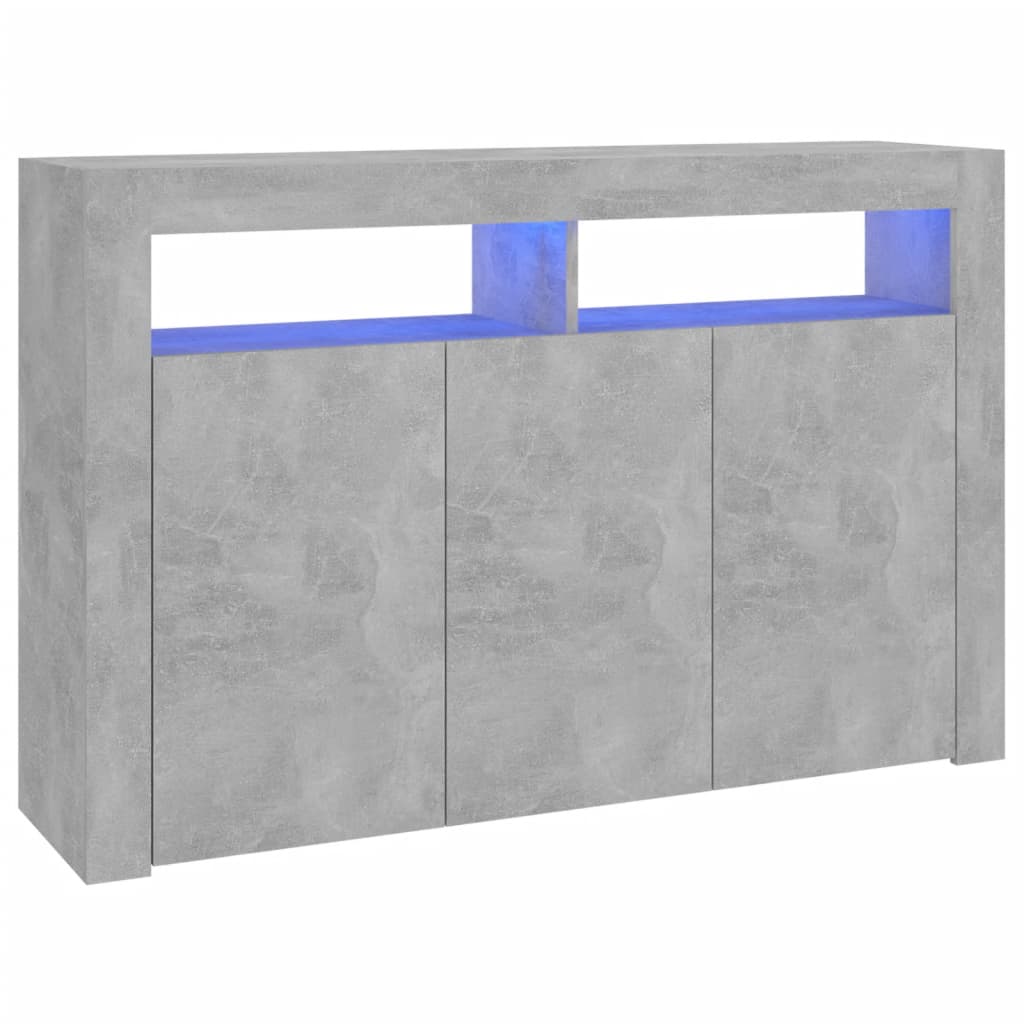 Credenza con Luci LED Grigio Cemento 115,5x30x75 cm cod mxl 13611