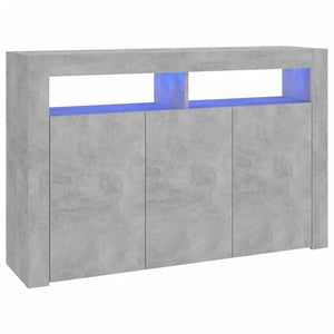 Credenza con Luci LED Grigio Cemento 115,5x30x75 cm cod mxl 13611