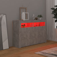 Credenza con Luci LED Grigio Cemento 115,5x30x75 cm cod mxl 13611