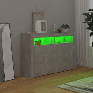 Credenza con Luci LED Grigio Cemento 115,5x30x75 cm cod mxl 13611