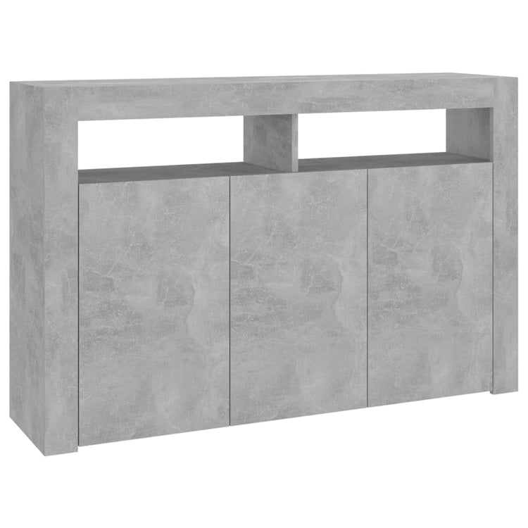 Credenza con Luci LED Grigio Cemento 115,5x30x75 cm cod mxl 13611