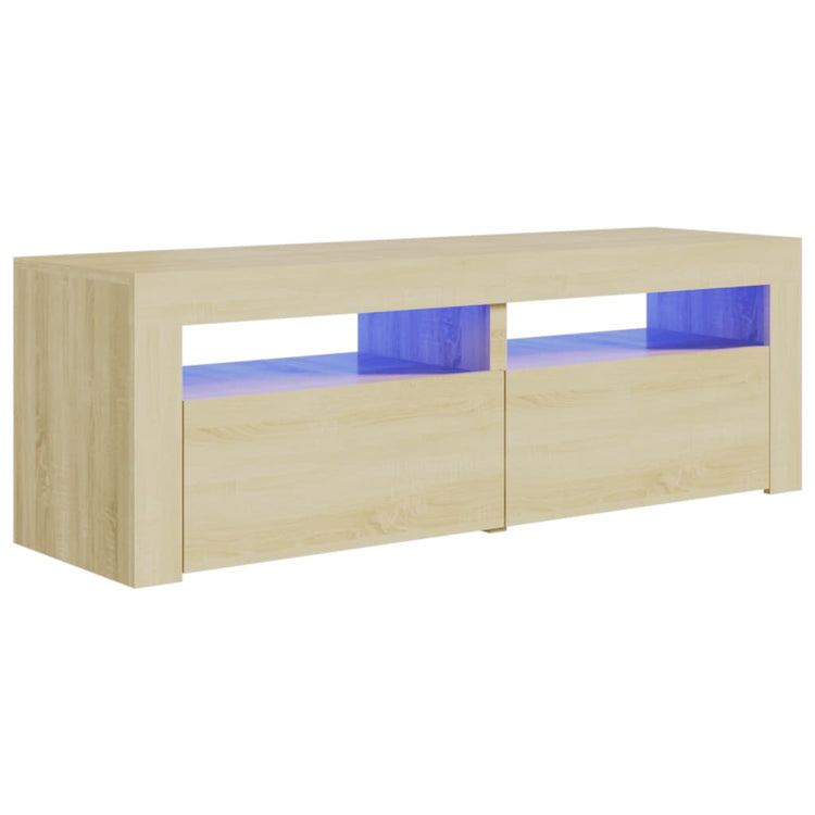 Mobile Porta TV con Luci LED Rovere Sonoma 120x35x40 cm cod mxl 11656