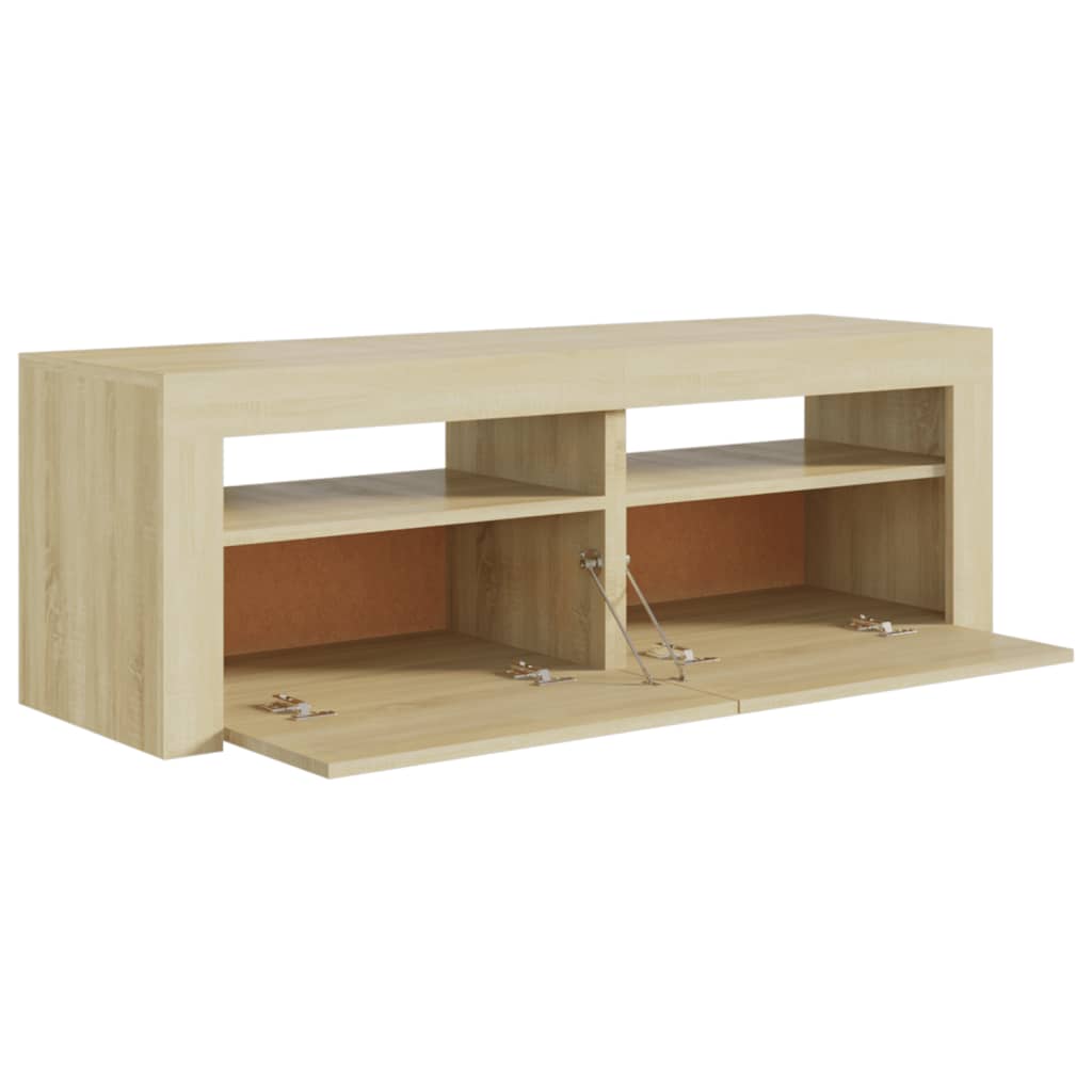 Mobile Porta TV con Luci LED Rovere Sonoma 120x35x40 cm cod mxl 11656