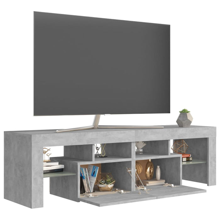 Mobile Porta TV con Luci LED Grigio Cemento 140x36,5x40 cm cod mxl 14209