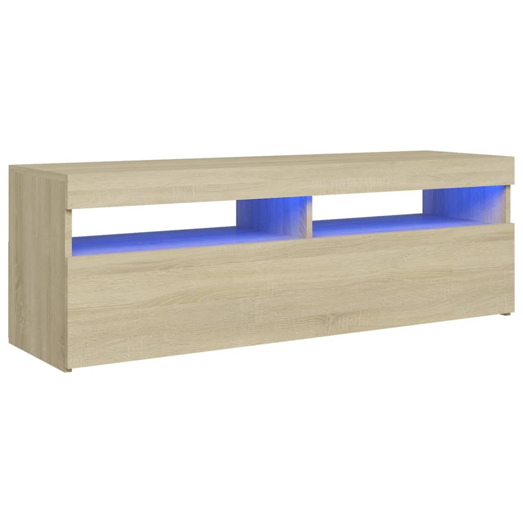 Mobile Porta TV con Luci LED Rovere Sonoma 120x35x40 cm cod mxl 34051