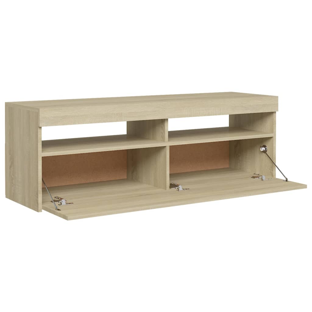 Mobile Porta TV con Luci LED Rovere Sonoma 120x35x40 cm cod mxl 34051