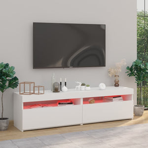 Mobili Porta TV con Luci LED 2 pz Bianco 75x35x40 cm cod mxl 20386