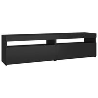 Mobili Porta TV con Luci LED 2 pz Nero 75x35x40 cm