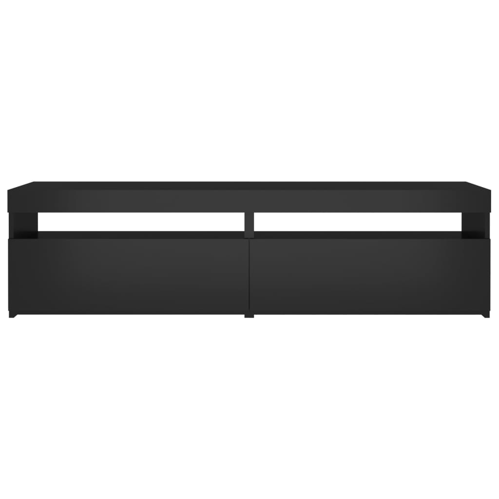 Mobili Porta TV con Luci LED 2 pz Nero 75x35x40 cm