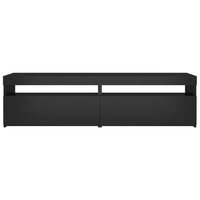 Mobili Porta TV con Luci LED 2 pz Nero 75x35x40 cm