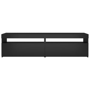 Mobili Porta TV con Luci LED 2 pz Nero 75x35x40 cm