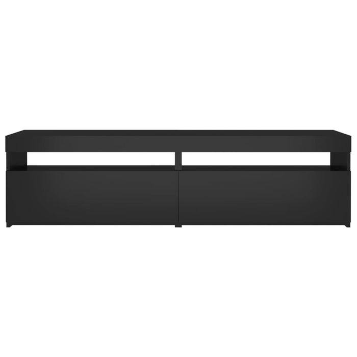 Mobili Porta TV con Luci LED 2 pz Nero 75x35x40 cm