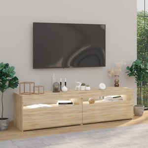 Mobili Porta TV con Luci LED 2 pz Rovere Sonoma 75x35x40 cm cod mxl 17680