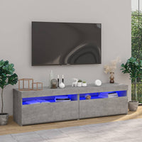 Mobili Porta TV con Luci LED 2 pz Grigio Cemento 75x35x40 cm cod mxl 17029