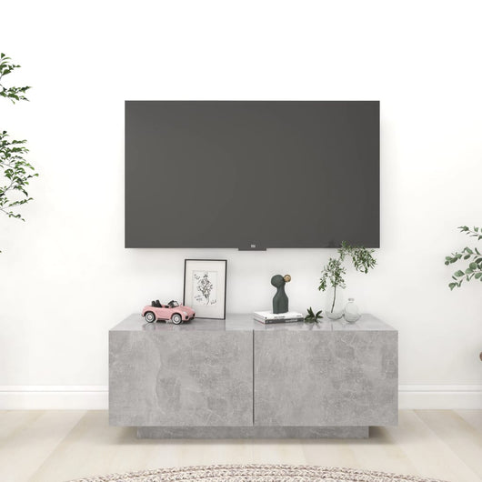 Mobile TV Grigio Cemento 100x35x40 cm in Truciolato