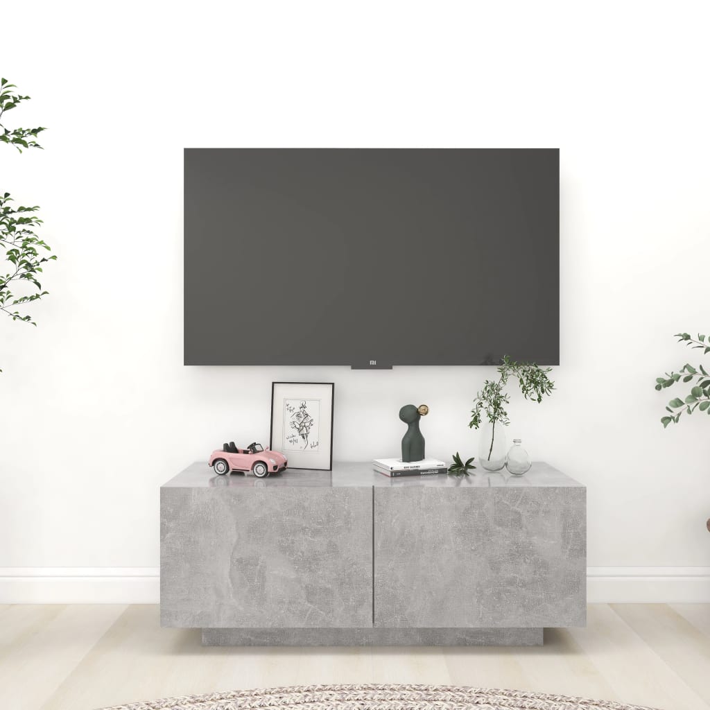 Mobile TV Grigio Cemento 100x35x40 cm in Truciolato 804440