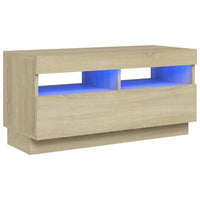 Mobile Porta TV con Luci LED Rovere Sonoma 80x35x40 cm cod mxl 13542