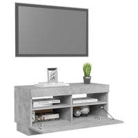 Mobile Porta TV con Luci LED Grigio Cemento 80x35x40 cm cod mxl 13433