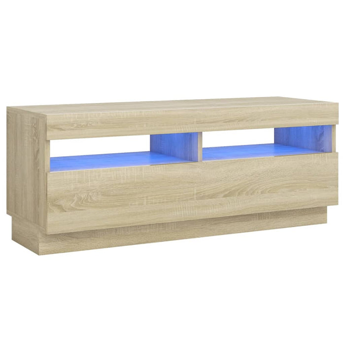 Mobile Porta TV con Luci LED Rovere Sonoma 100x35x40 cm cod mxl 8938