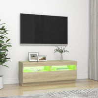 Mobile Porta TV con Luci LED Rovere Sonoma 100x35x40 cm cod mxl 8938