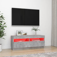 Mobile Porta TV con Luci LED Grigio Cemento 100x35x40 cm