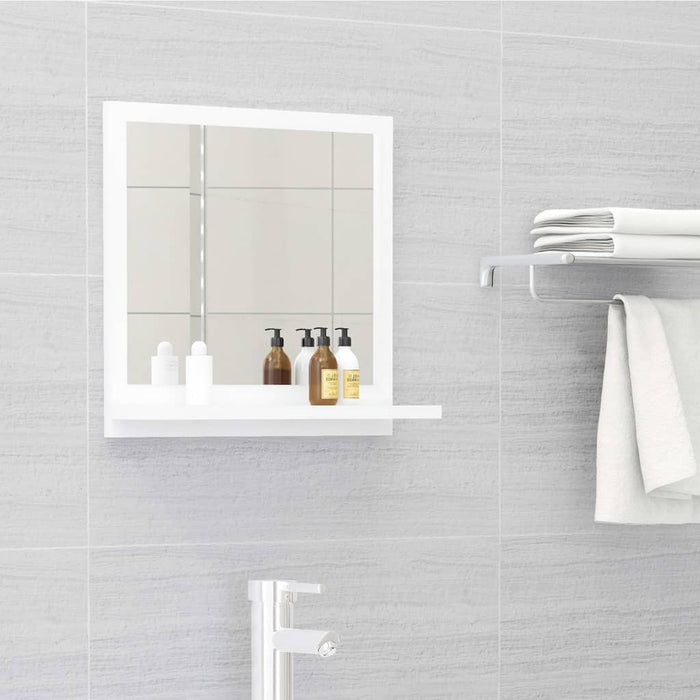 Specchio da Bagno Bianco 40x10,5x37 cm in Legno Multistratocod mxl 72991