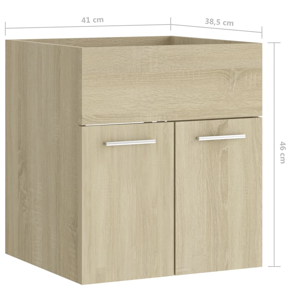 Mobile Sottolavabo Rovere Sonoma 41x38,5x46 cm in Truciolato