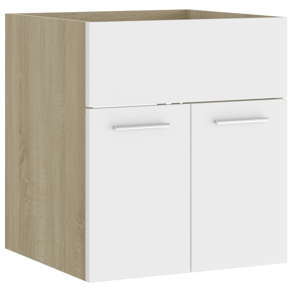 Mobile Sottolavabo Bianco Rovere Sonoma 41x38,5x46cm Truciolato cod mxl 8928