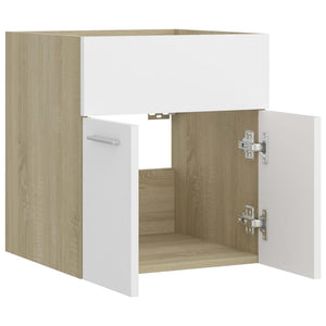 Mobile Sottolavabo Bianco Rovere Sonoma 41x38,5x46cm Truciolato cod mxl 8928