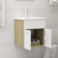 Mobile Sottolavabo Bianco Rovere Sonoma 41x38,5x46cm Truciolato cod mxl 8928