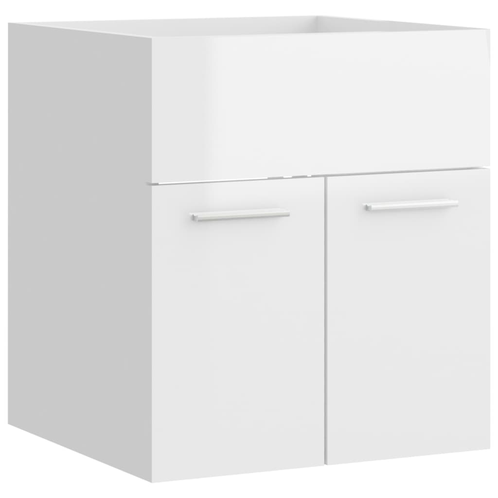 Mobile Sottolavabo Bianco Lucido 41x38,5x46 cm in Truciolato 804644