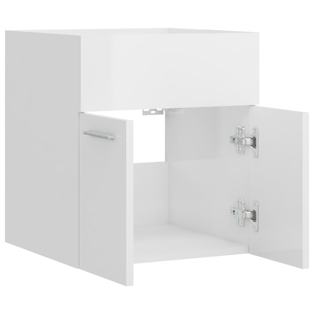 Mobile Sottolavabo Bianco Lucido 41x38,5x46 cm in Truciolato 804644