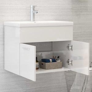 Mobile Sottolavabo Bianco Lucido 60x38,5x46 cm in Truciolato cod mxl 10142