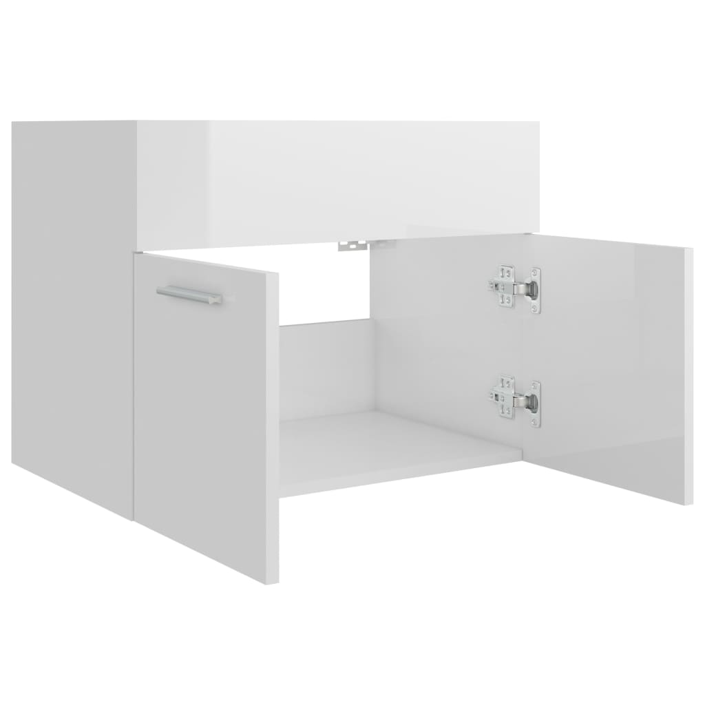 Mobile Sottolavabo Bianco Lucido 60x38,5x46 cm in Truciolato cod mxl 10142