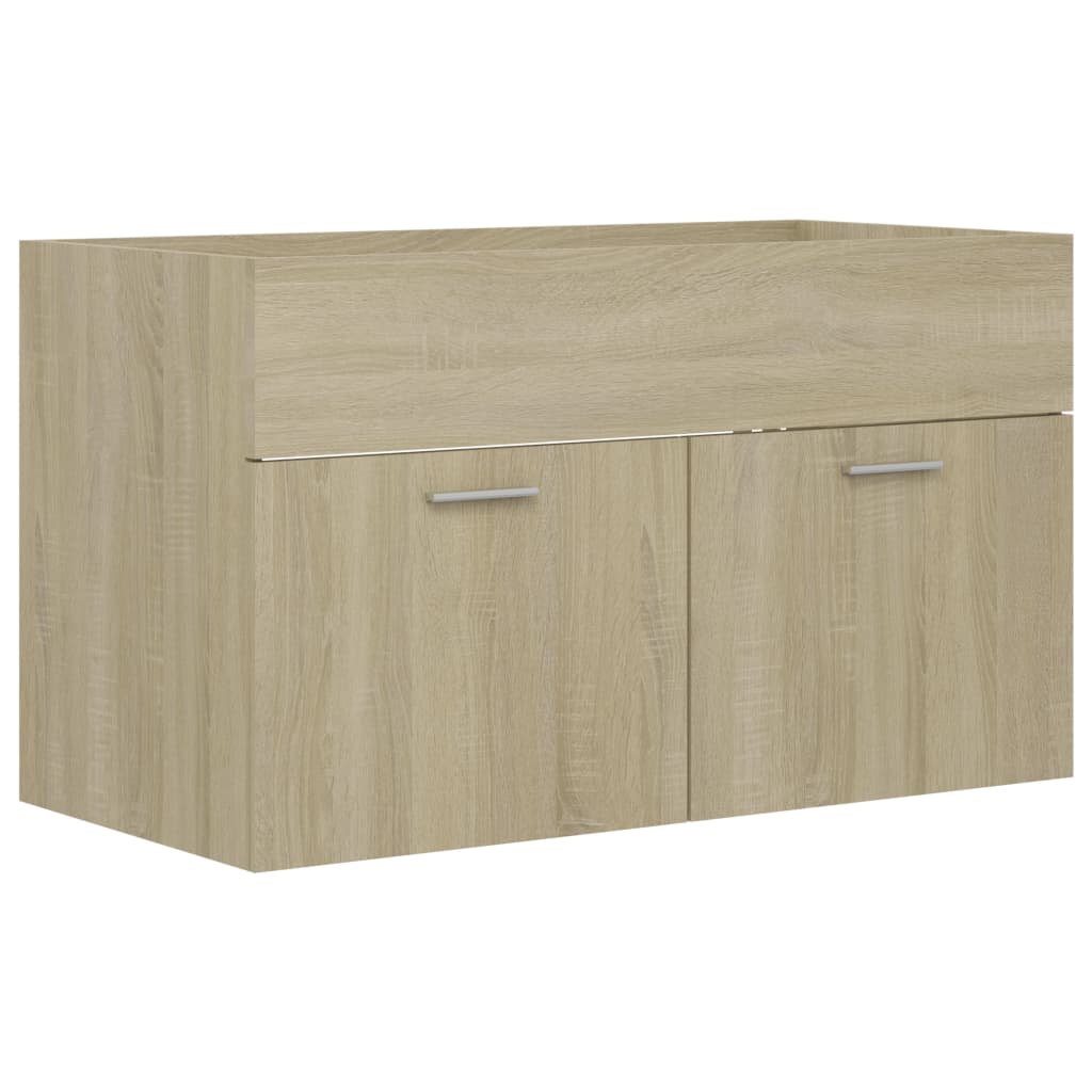 Mobile Sottolavabo Rovere Sonoma 80x38,5x46 cm in Truciolato 804659