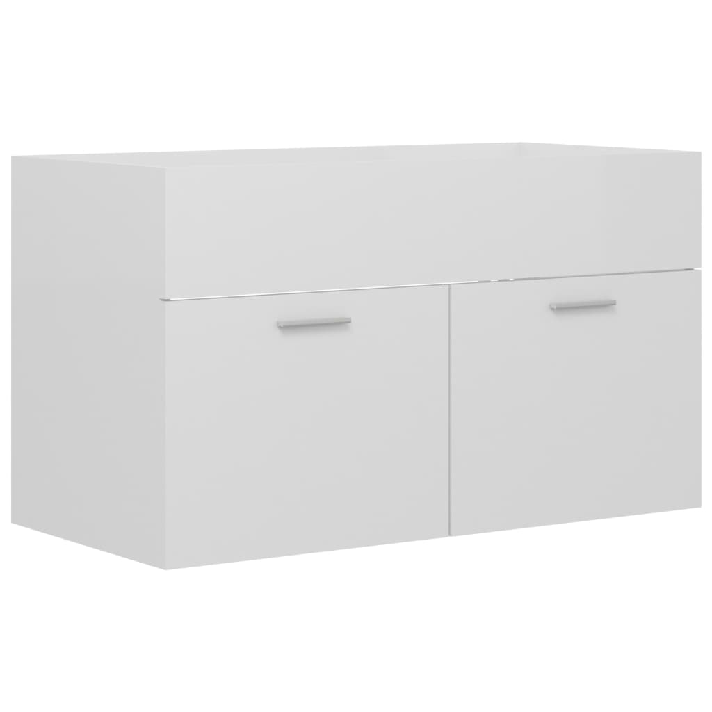 Mobile Sottolavabo Bianco Lucido 80x38,5x46 cm in Truciolato cod mxl 9381