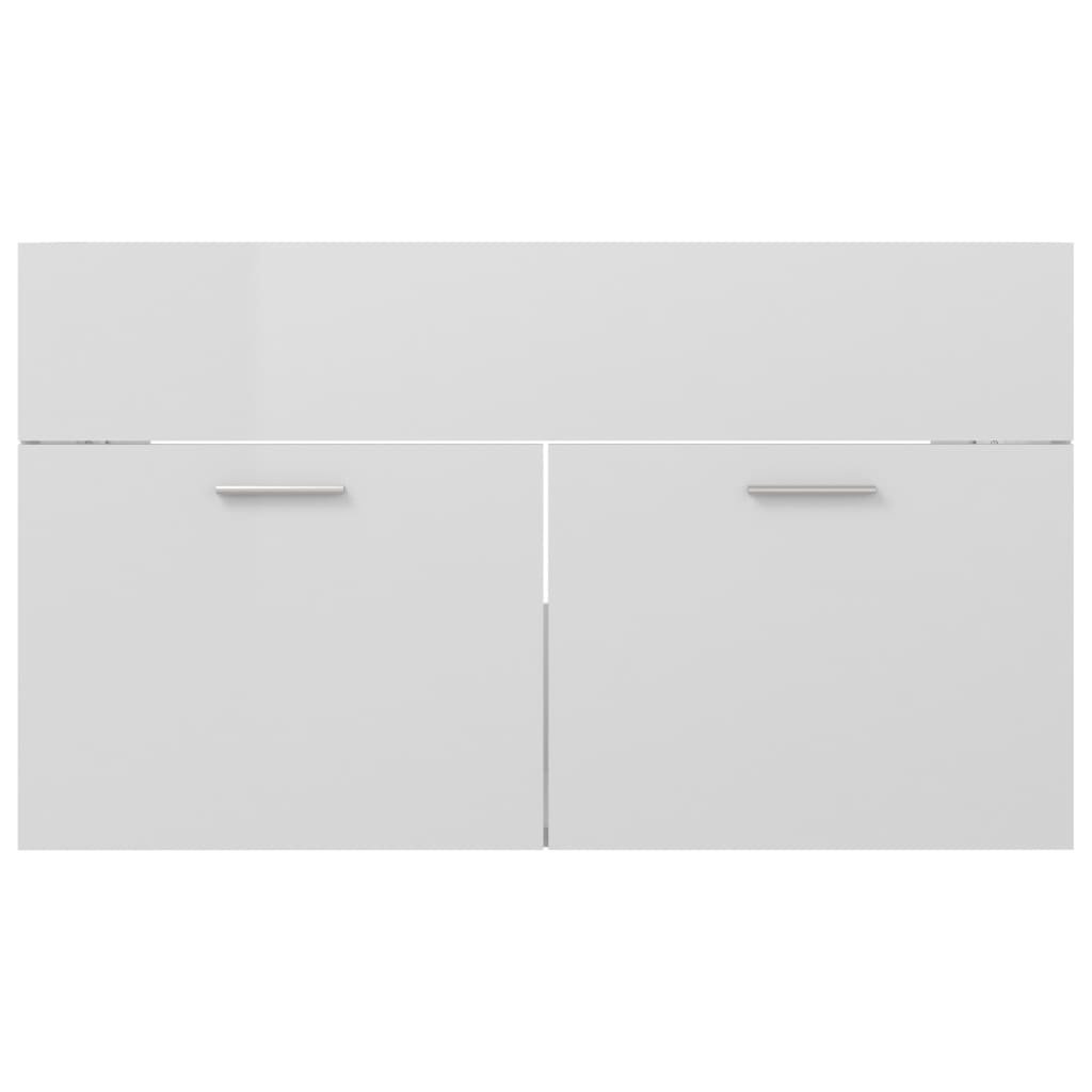 Mobile Sottolavabo Bianco Lucido 80x38,5x46 cm in Truciolato cod mxl 9381