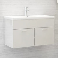 Mobile Sottolavabo Bianco Lucido 80x38,5x46 cm in Truciolato cod mxl 9381