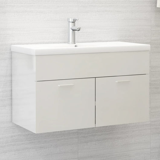 Mobile Sottolavabo Bianco Lucido 80x38,5x46 cm in Truciolato cod mxl 9381