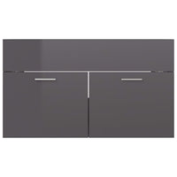 Mobile Sottolavabo Grigio Lucido 80x38,5x46 cm in Truciolato cod mxl 15438