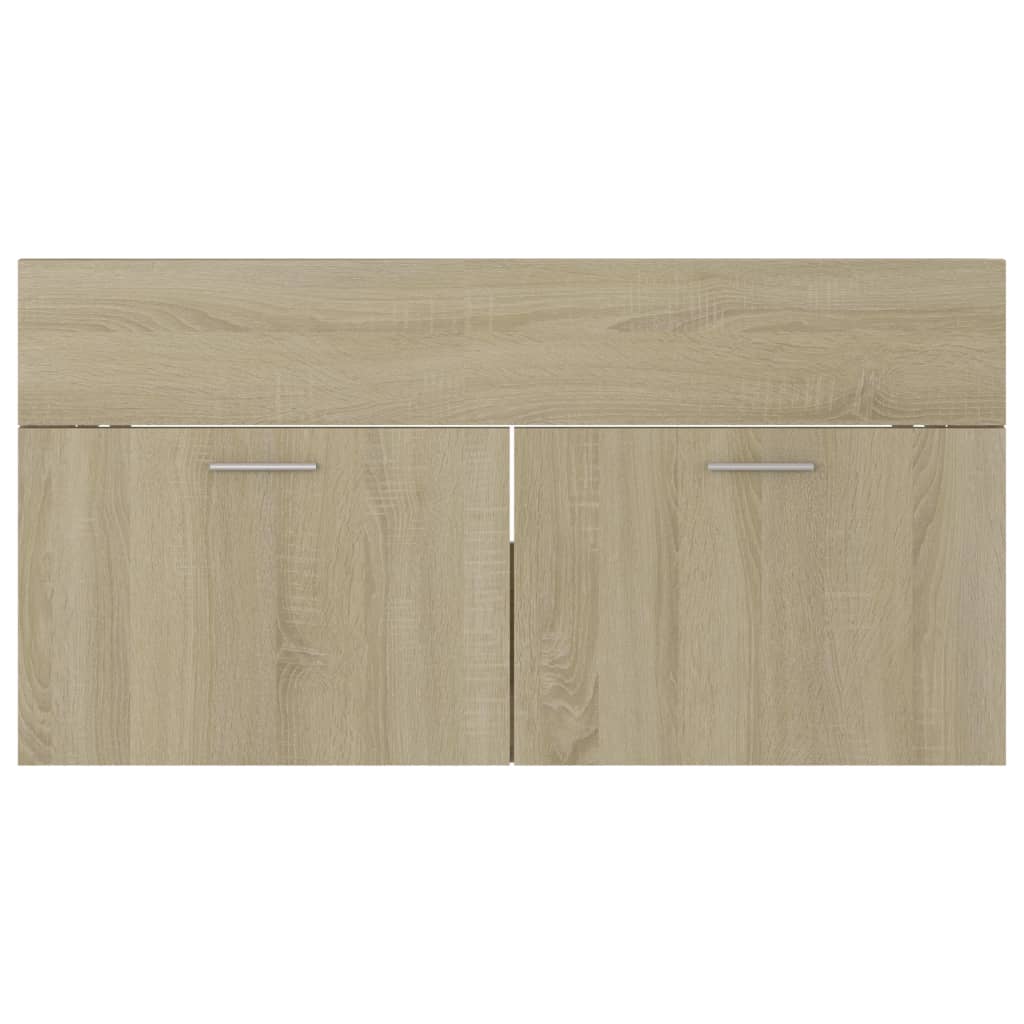 Mobile Sottolavabo Rovere Sonoma 90x38,5x46 cm in Truciolato 804668