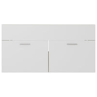 Mobile Sottolavabo Bianco e Rovere 90x38,5x46 cm in Truciolato