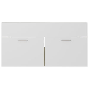 Mobile Sottolavabo Bianco e Rovere 90x38,5x46 cm in Truciolato