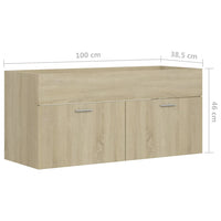 Mobile Sottolavabo Rovere Sonoma 100x38,5x46 cm in Truciolato cod mxl 19813