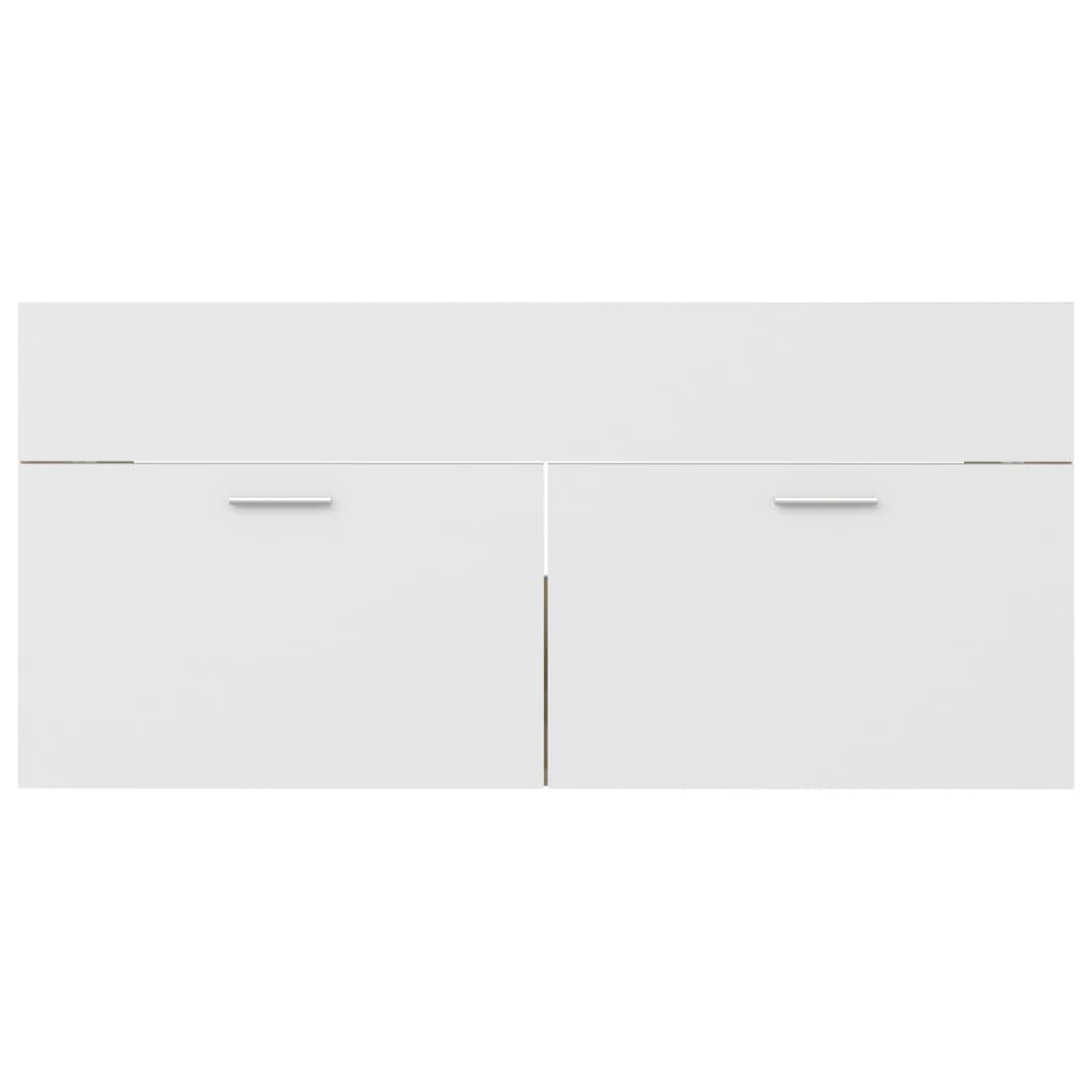 Mobile Sottolavabo Bianco e Rovere 100x38,5x46 cm in Truciolato cod mxl 24662